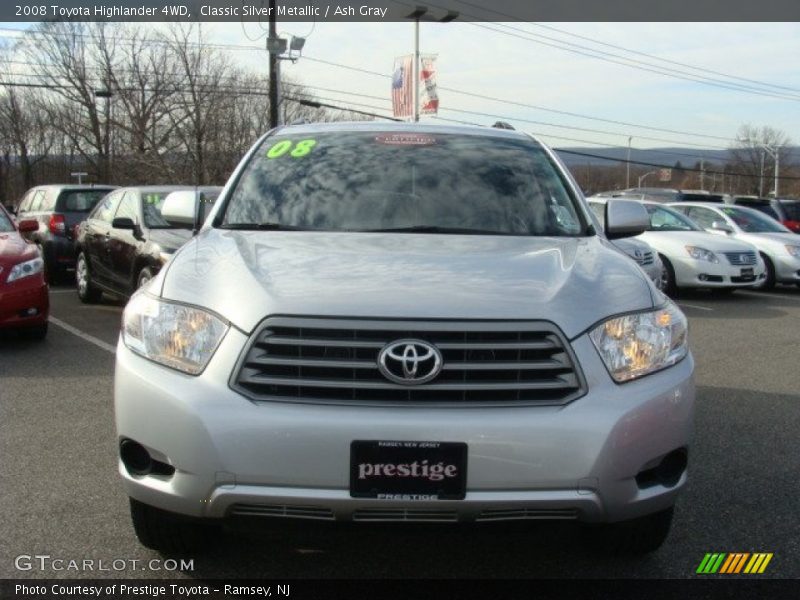 Classic Silver Metallic / Ash Gray 2008 Toyota Highlander 4WD