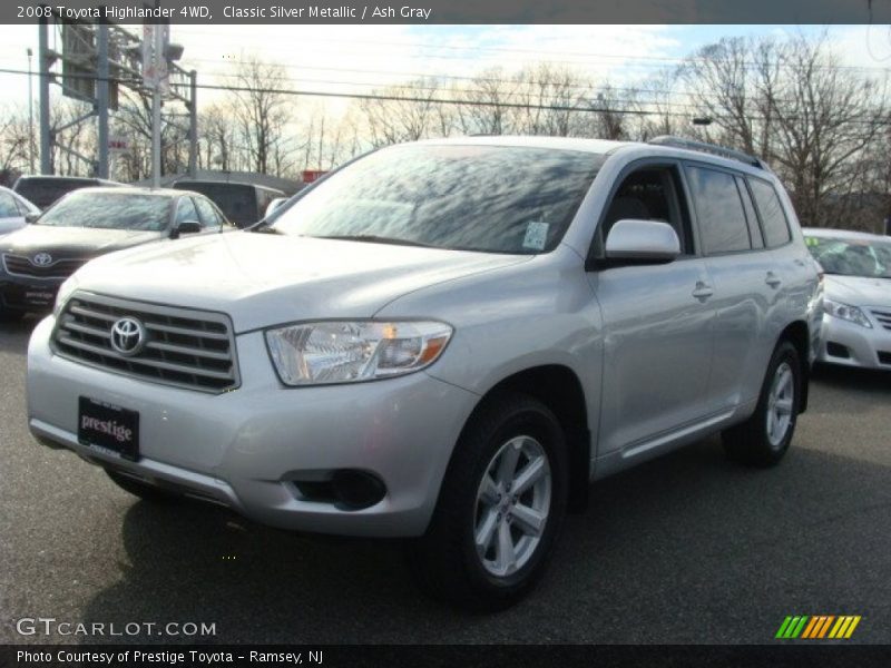 Classic Silver Metallic / Ash Gray 2008 Toyota Highlander 4WD