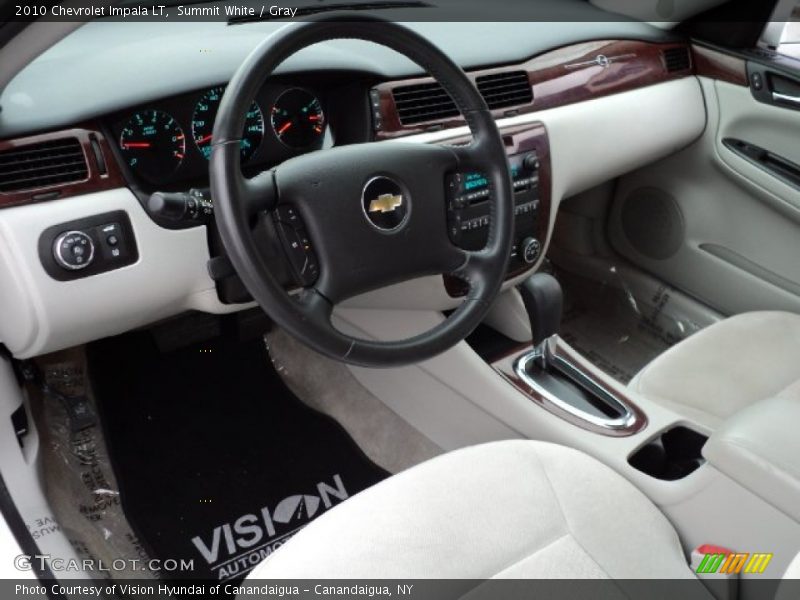 Summit White / Gray 2010 Chevrolet Impala LT