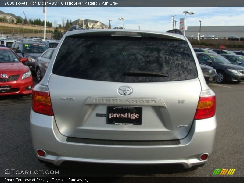 Classic Silver Metallic / Ash Gray 2008 Toyota Highlander 4WD