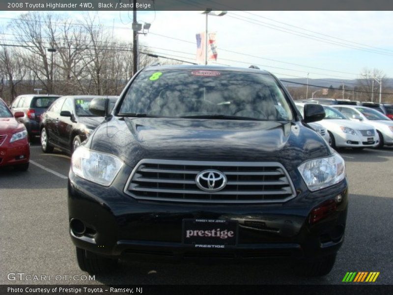 Black / Sand Beige 2008 Toyota Highlander 4WD