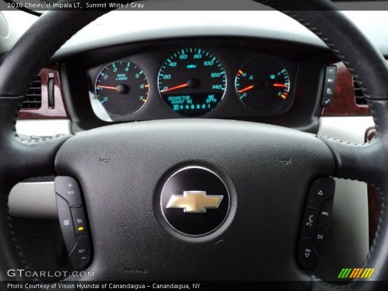 Summit White / Gray 2010 Chevrolet Impala LT