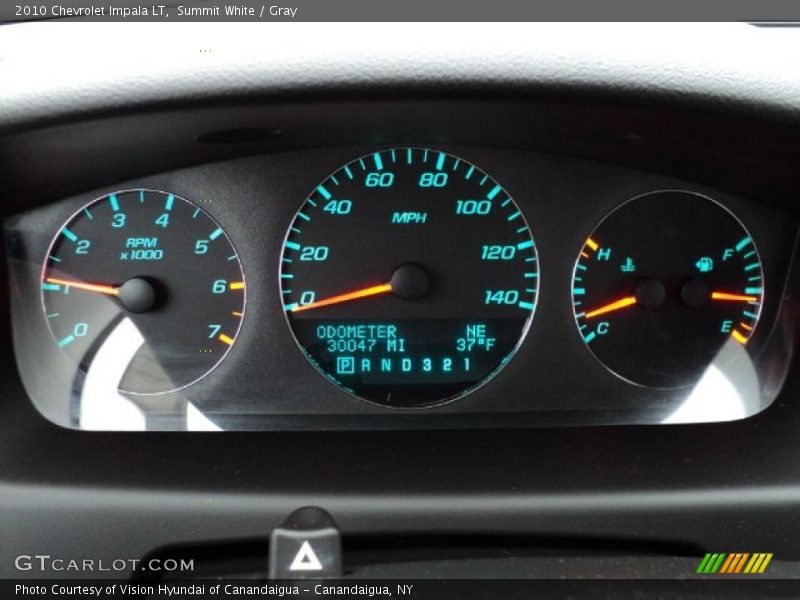 Summit White / Gray 2010 Chevrolet Impala LT