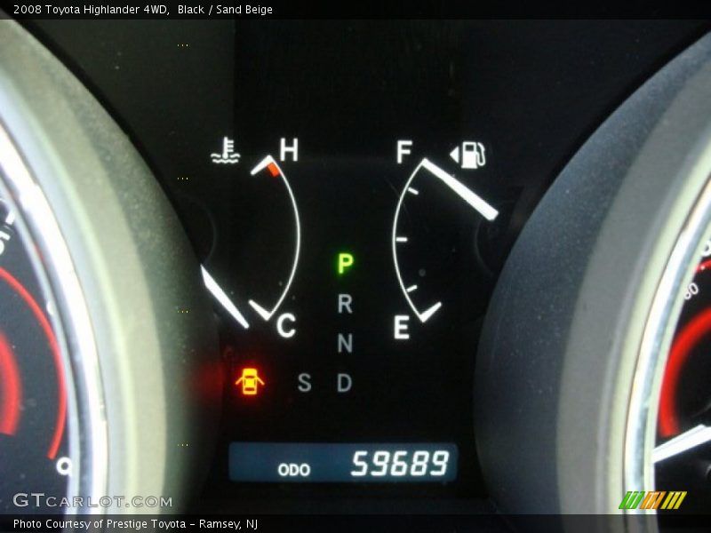 Black / Sand Beige 2008 Toyota Highlander 4WD