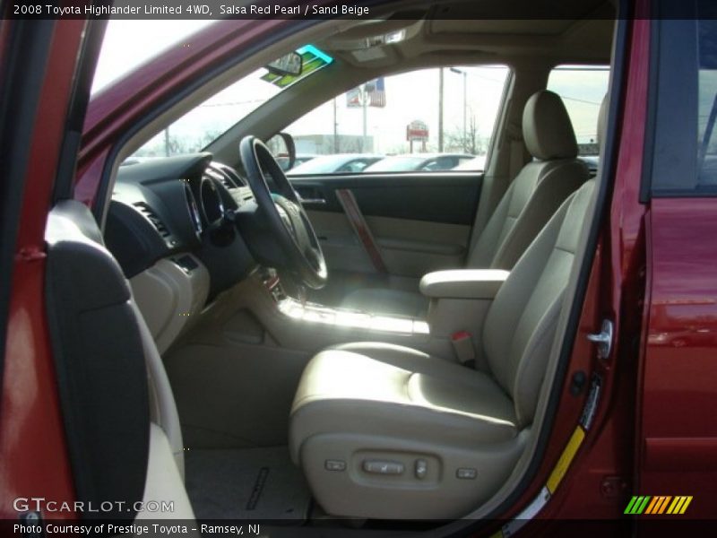 Salsa Red Pearl / Sand Beige 2008 Toyota Highlander Limited 4WD