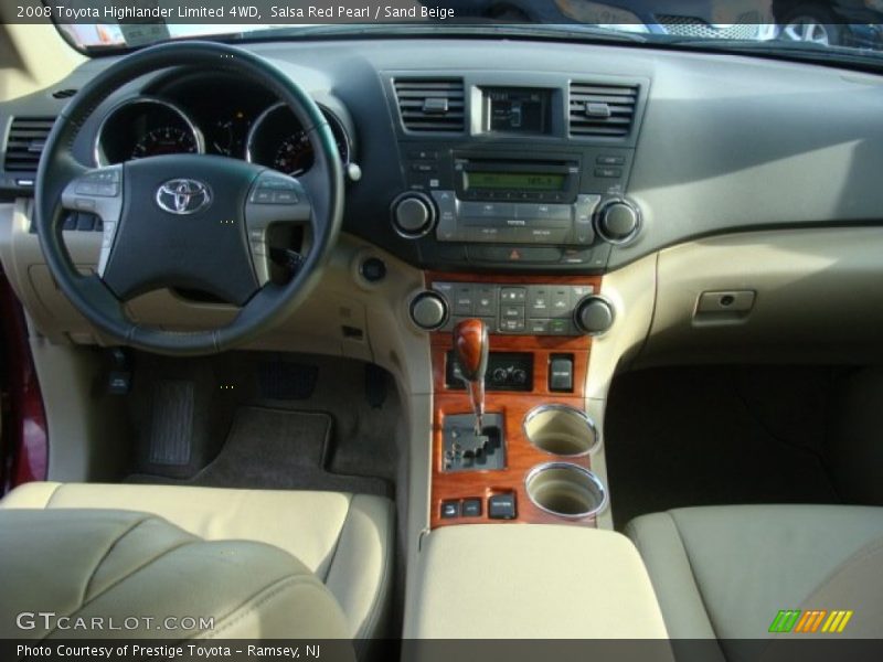Salsa Red Pearl / Sand Beige 2008 Toyota Highlander Limited 4WD