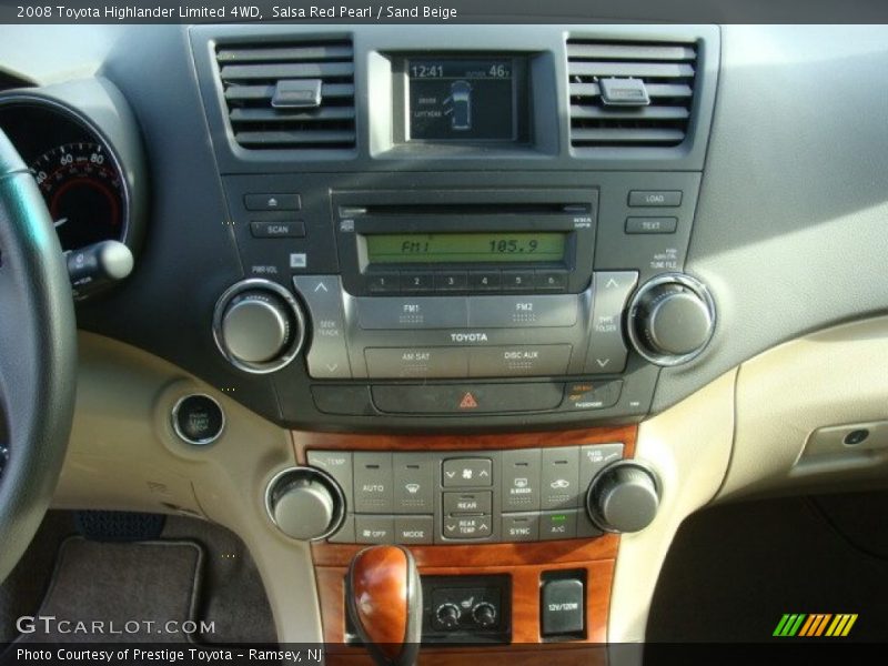 Salsa Red Pearl / Sand Beige 2008 Toyota Highlander Limited 4WD
