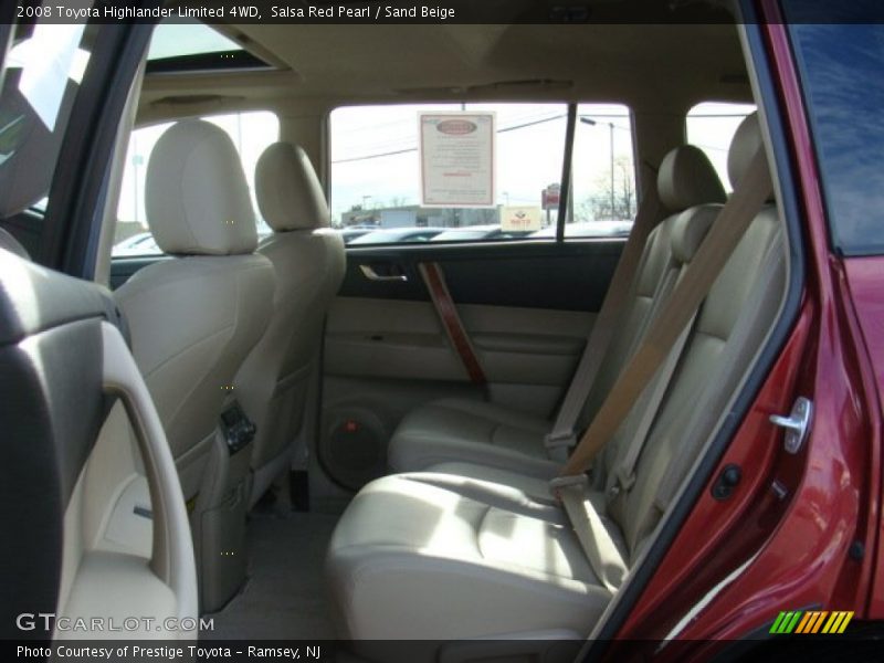 Salsa Red Pearl / Sand Beige 2008 Toyota Highlander Limited 4WD