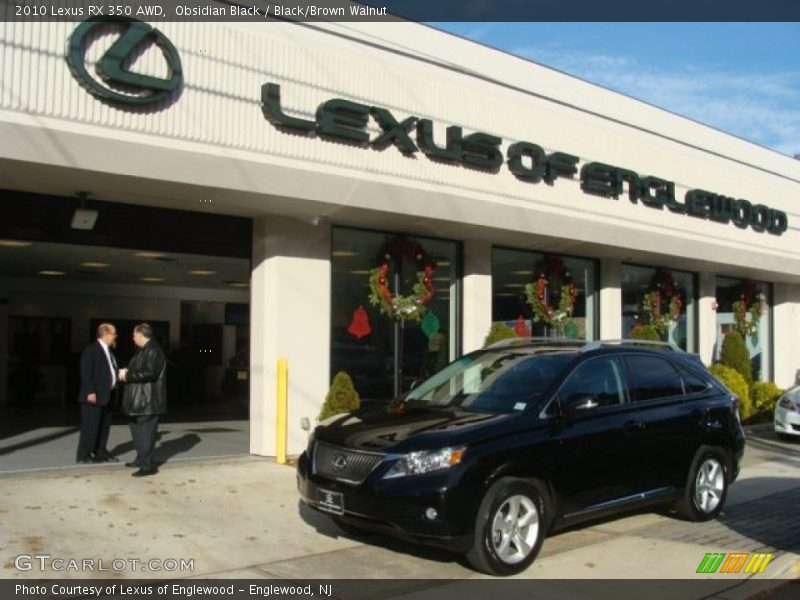 Obsidian Black / Black/Brown Walnut 2010 Lexus RX 350 AWD