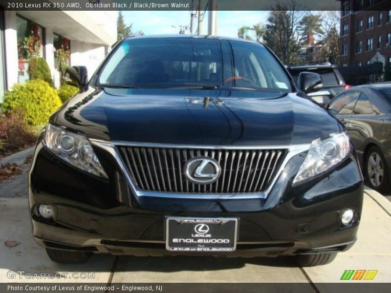 Obsidian Black / Black/Brown Walnut 2010 Lexus RX 350 AWD