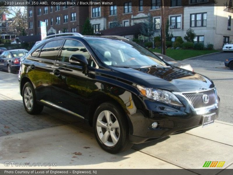 Obsidian Black / Black/Brown Walnut 2010 Lexus RX 350 AWD