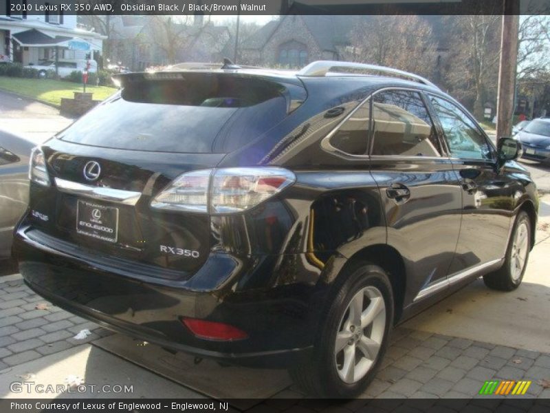 Obsidian Black / Black/Brown Walnut 2010 Lexus RX 350 AWD