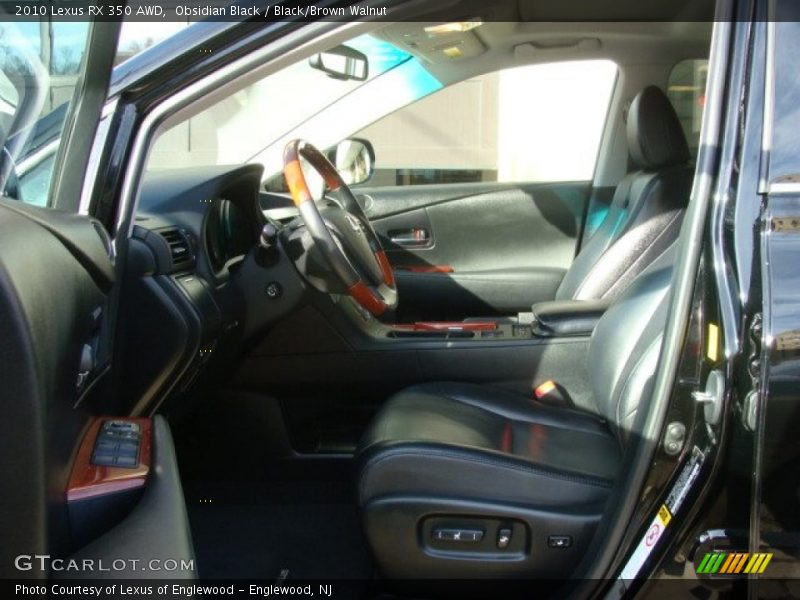 Obsidian Black / Black/Brown Walnut 2010 Lexus RX 350 AWD