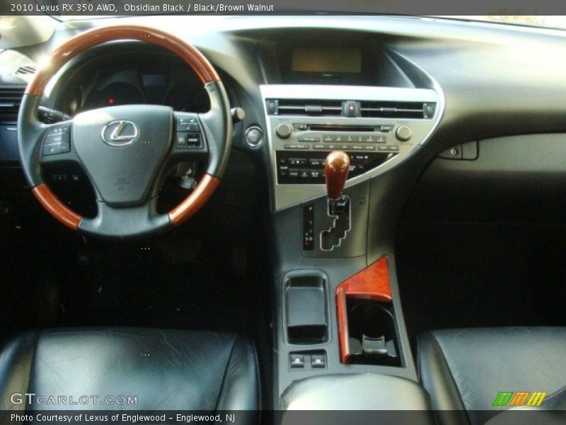 Obsidian Black / Black/Brown Walnut 2010 Lexus RX 350 AWD