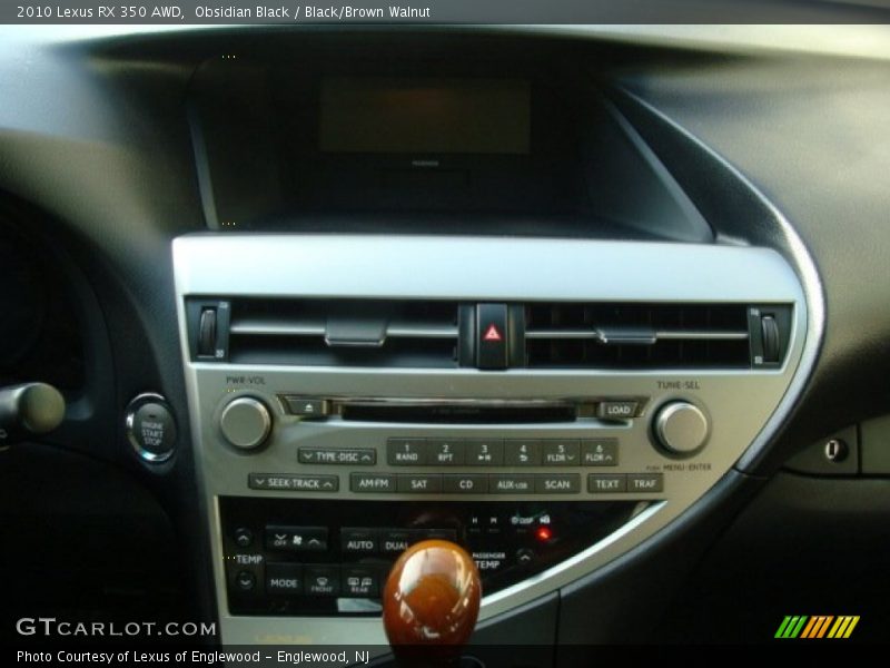 Obsidian Black / Black/Brown Walnut 2010 Lexus RX 350 AWD