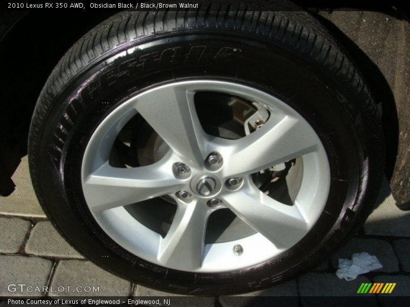 Obsidian Black / Black/Brown Walnut 2010 Lexus RX 350 AWD