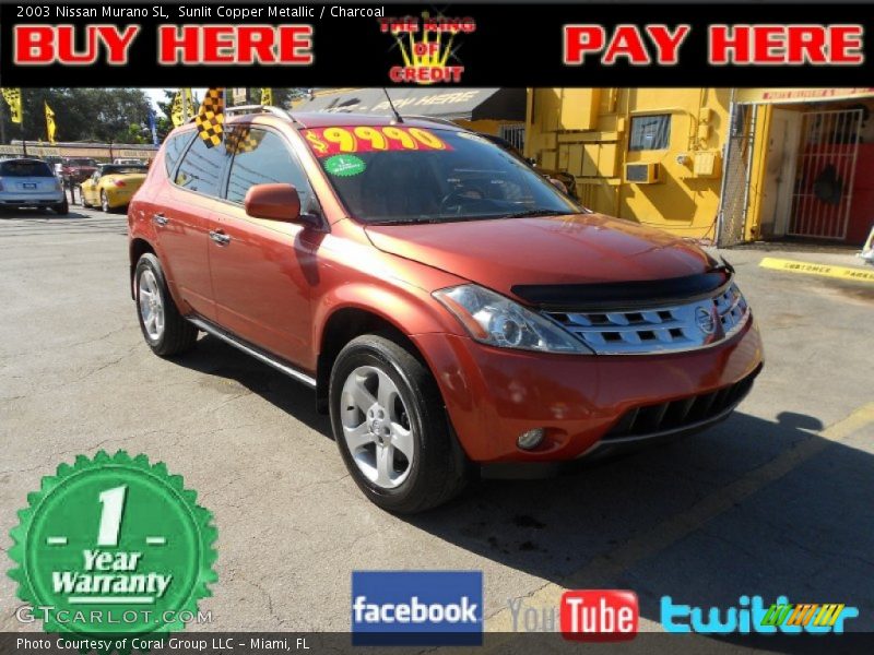 Sunlit Copper Metallic / Charcoal 2003 Nissan Murano SL