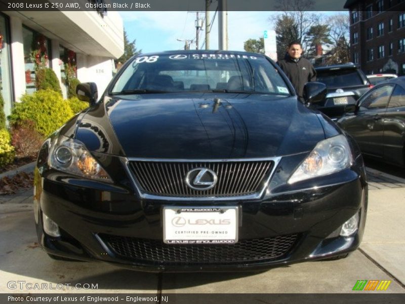 Obsidian Black / Black 2008 Lexus IS 250 AWD