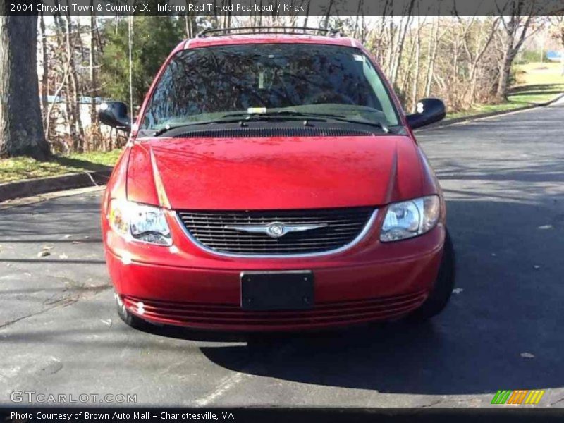 Inferno Red Tinted Pearlcoat / Khaki 2004 Chrysler Town & Country LX