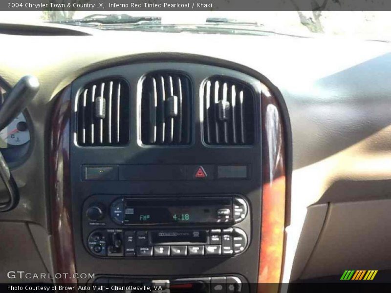 Inferno Red Tinted Pearlcoat / Khaki 2004 Chrysler Town & Country LX
