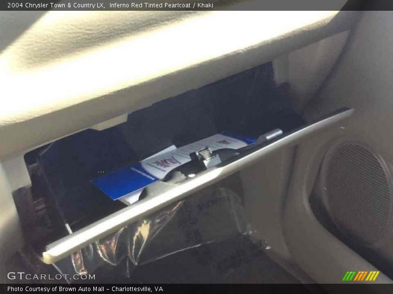 Inferno Red Tinted Pearlcoat / Khaki 2004 Chrysler Town & Country LX