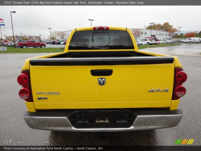 Detonator Yellow / Medium Slate Gray 2007 Dodge Ram 1500 Big Horn Edition Quad Cab 4x4