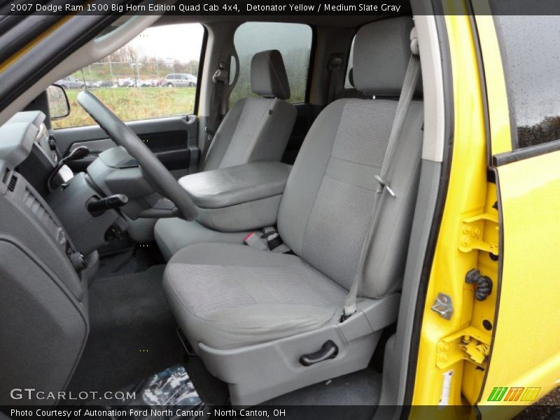 Detonator Yellow / Medium Slate Gray 2007 Dodge Ram 1500 Big Horn Edition Quad Cab 4x4