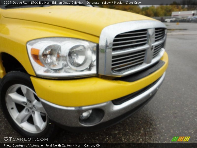 Detonator Yellow / Medium Slate Gray 2007 Dodge Ram 1500 Big Horn Edition Quad Cab 4x4