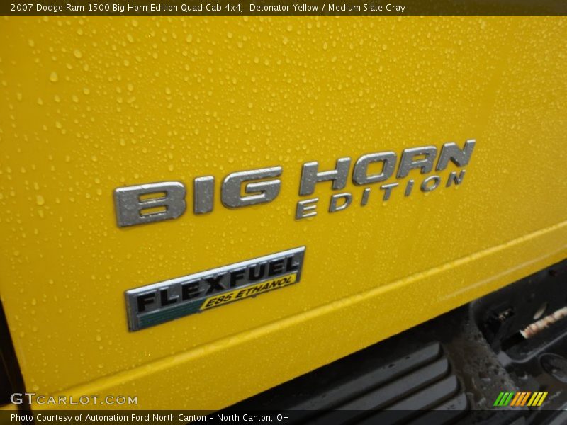 Detonator Yellow / Medium Slate Gray 2007 Dodge Ram 1500 Big Horn Edition Quad Cab 4x4
