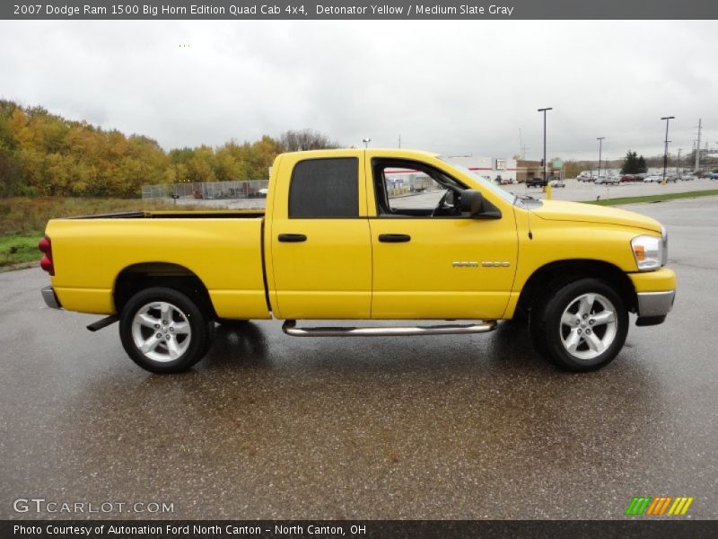 Detonator Yellow / Medium Slate Gray 2007 Dodge Ram 1500 Big Horn Edition Quad Cab 4x4