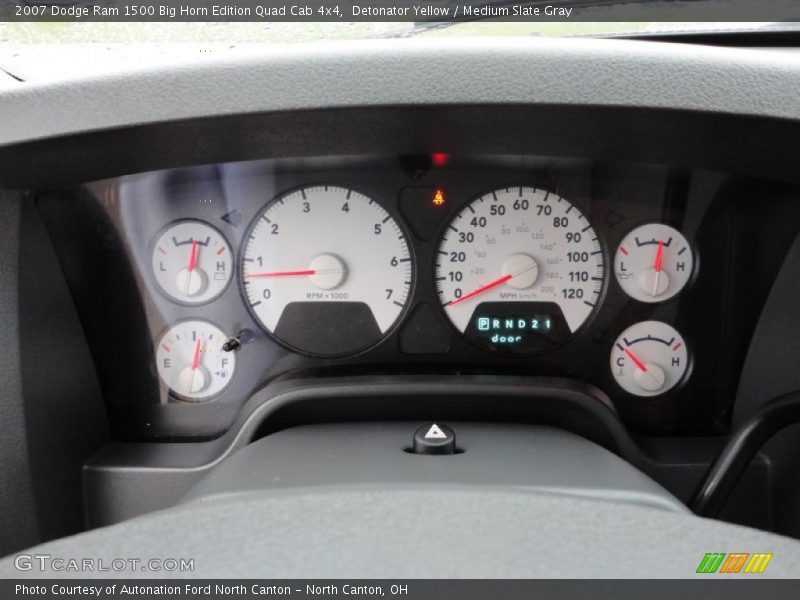 Detonator Yellow / Medium Slate Gray 2007 Dodge Ram 1500 Big Horn Edition Quad Cab 4x4