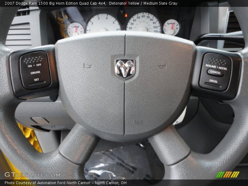 Detonator Yellow / Medium Slate Gray 2007 Dodge Ram 1500 Big Horn Edition Quad Cab 4x4