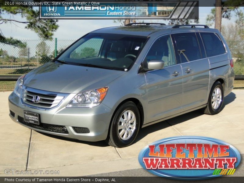 Slate Green Metallic / Olive 2010 Honda Odyssey EX