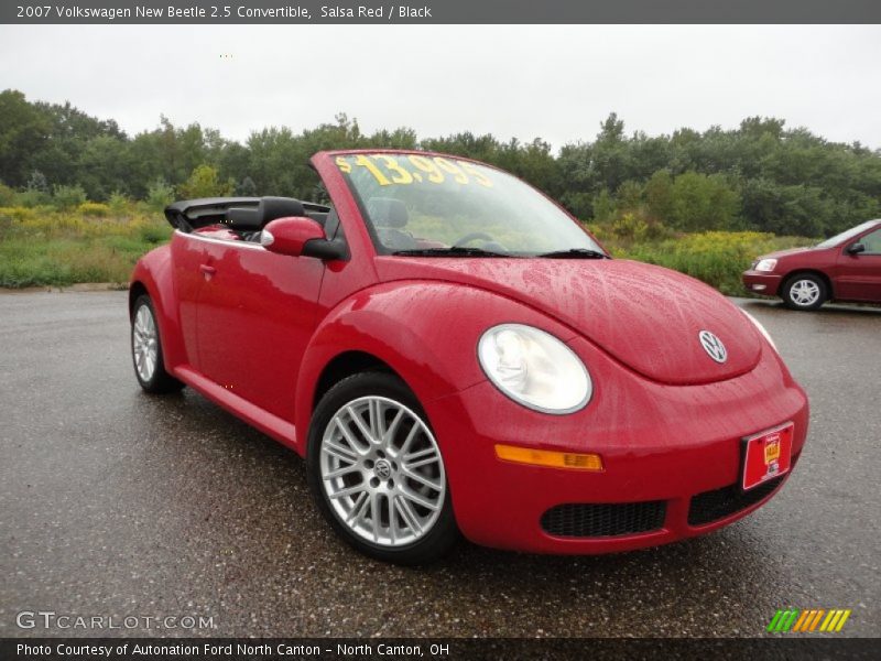 Front 3/4 View of 2007 New Beetle 2.5 Convertible