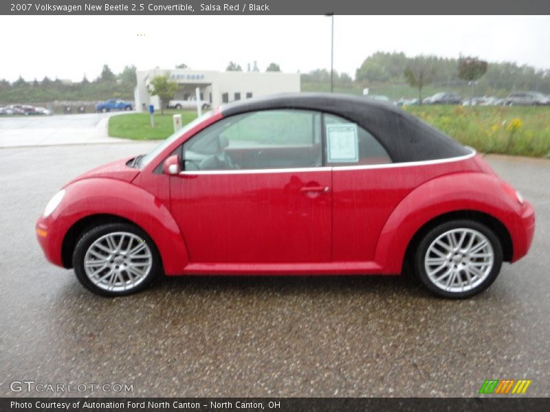 Salsa Red / Black 2007 Volkswagen New Beetle 2.5 Convertible