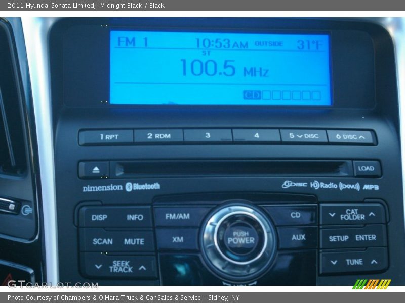 Midnight Black / Black 2011 Hyundai Sonata Limited