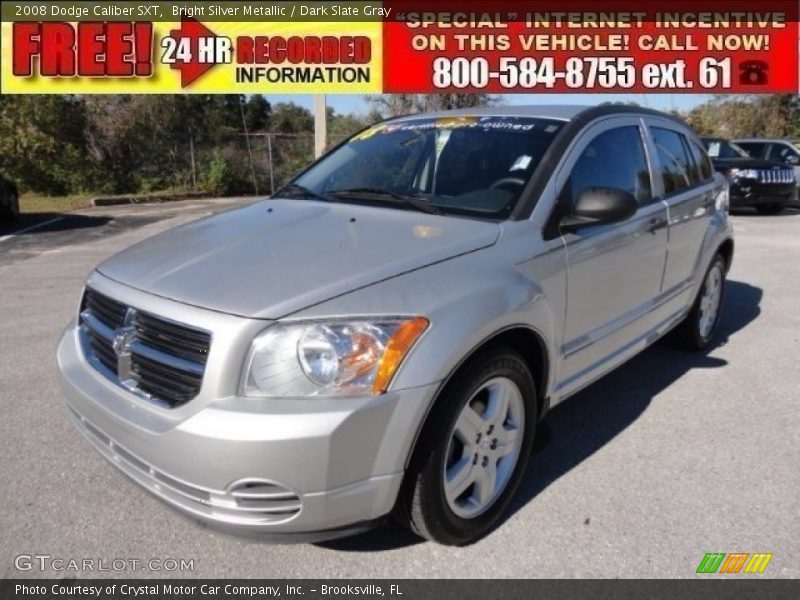 Bright Silver Metallic / Dark Slate Gray 2008 Dodge Caliber SXT