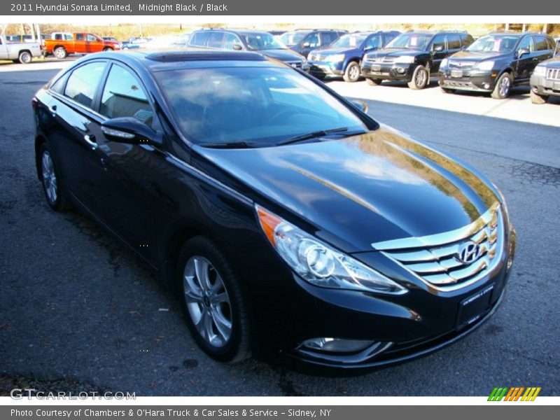 Midnight Black / Black 2011 Hyundai Sonata Limited