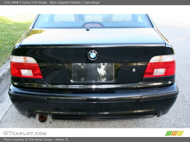 Black Sapphire Metallic / Sand Beige 2003 BMW 5 Series 540i Sedan