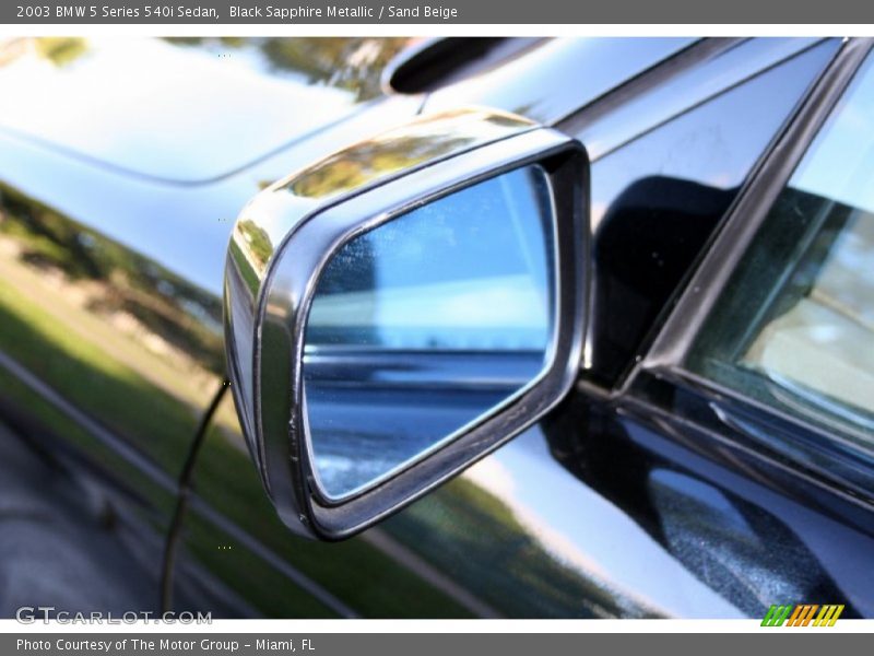 Black Sapphire Metallic / Sand Beige 2003 BMW 5 Series 540i Sedan