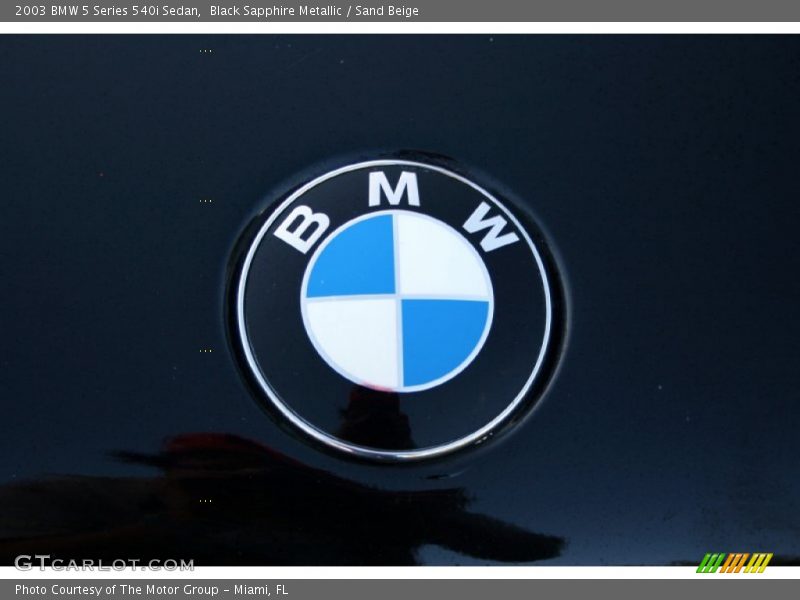 Black Sapphire Metallic / Sand Beige 2003 BMW 5 Series 540i Sedan