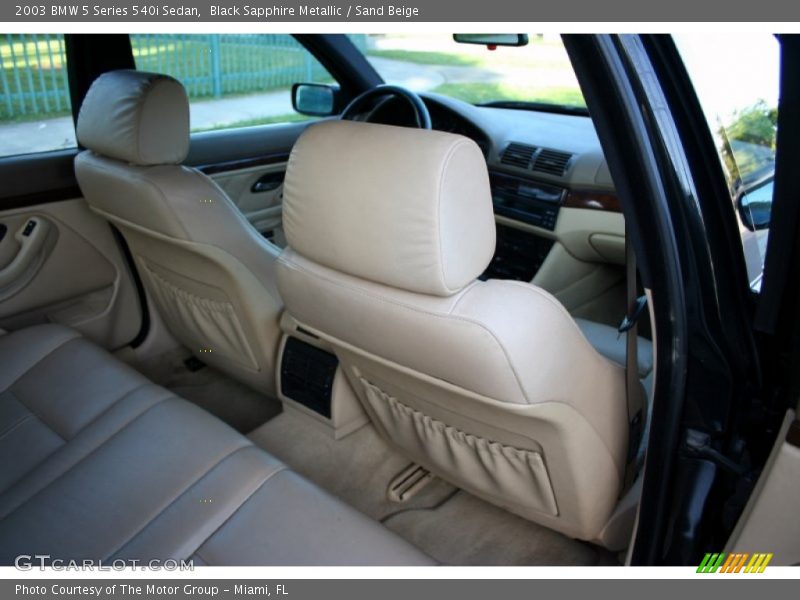 Black Sapphire Metallic / Sand Beige 2003 BMW 5 Series 540i Sedan
