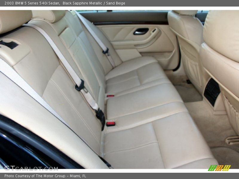 Black Sapphire Metallic / Sand Beige 2003 BMW 5 Series 540i Sedan