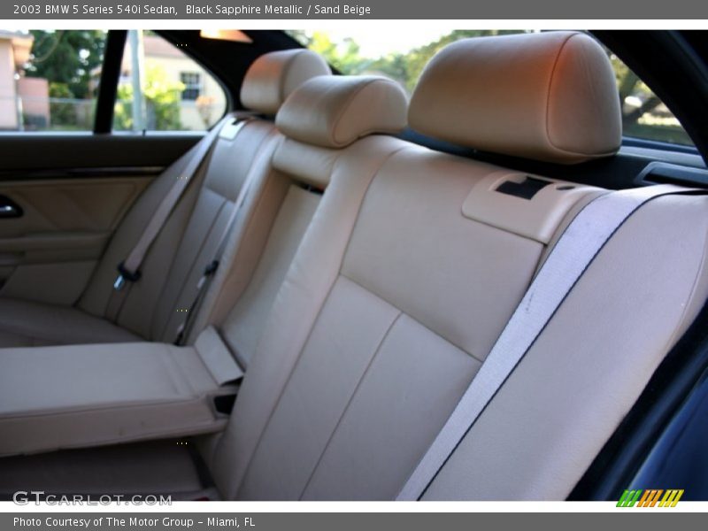 Black Sapphire Metallic / Sand Beige 2003 BMW 5 Series 540i Sedan