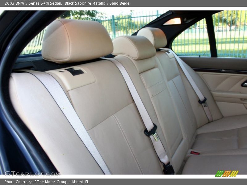 Black Sapphire Metallic / Sand Beige 2003 BMW 5 Series 540i Sedan