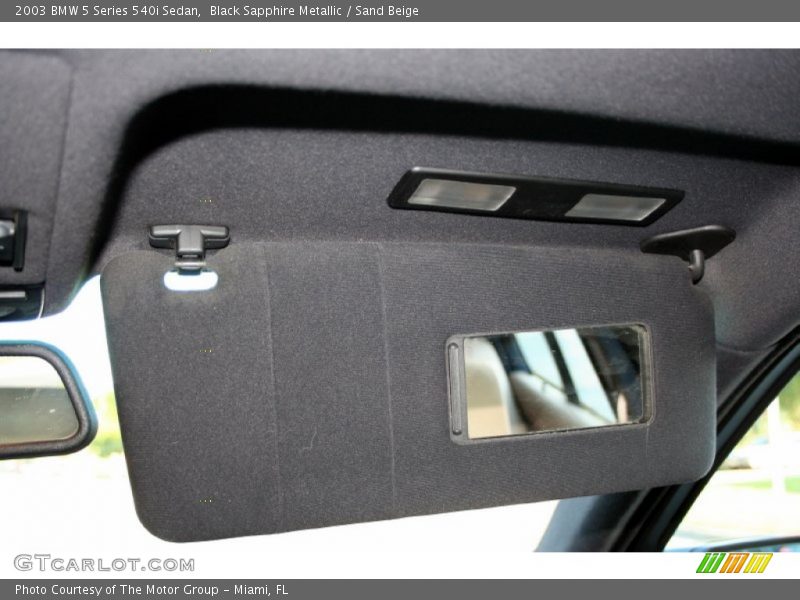 Black Sapphire Metallic / Sand Beige 2003 BMW 5 Series 540i Sedan