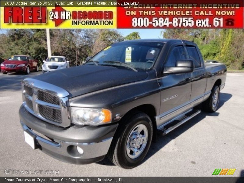 Graphite Metallic / Dark Slate Gray 2003 Dodge Ram 2500 SLT Quad Cab