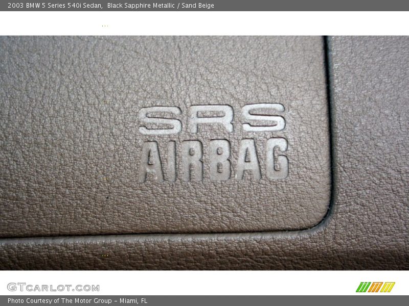Black Sapphire Metallic / Sand Beige 2003 BMW 5 Series 540i Sedan