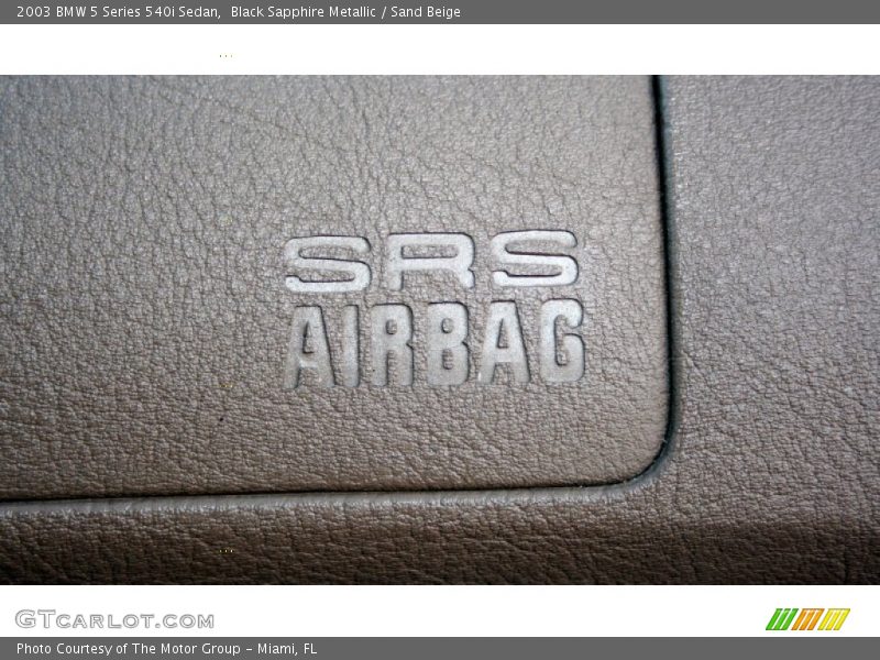 Black Sapphire Metallic / Sand Beige 2003 BMW 5 Series 540i Sedan
