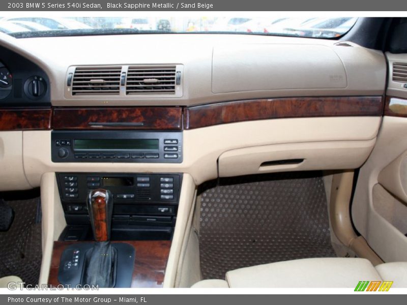 Black Sapphire Metallic / Sand Beige 2003 BMW 5 Series 540i Sedan